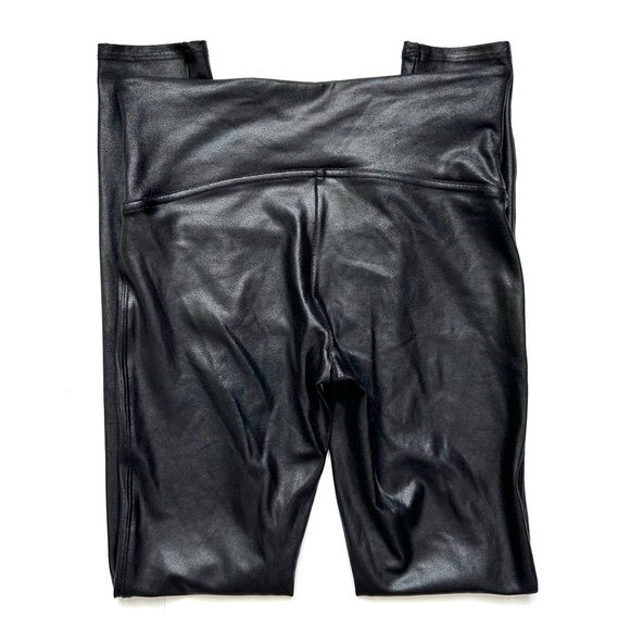 Spanx Faux Leather Leggings High Rise Full Length Size Medium - Picture 8 of 15